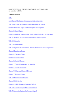 El Salvador Constitution