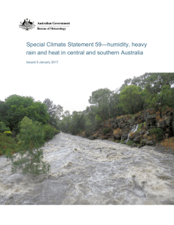 Special Climate Statement 59&mdash;humidity, heavy rain and heat