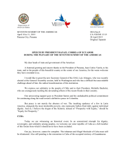 SEVENTH SUMMIT OF THE AMERICAS OEA/Ser.E April 10 to 11