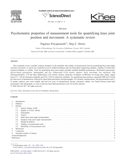 Psychometric properties of measurement tools for quantifying
