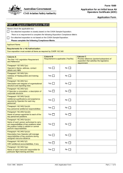 form1049j - Civil Aviation Safety Authority