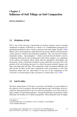 Influence of Soil Tillage on Soil Compaction