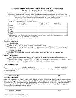 international graduate student financial certificate