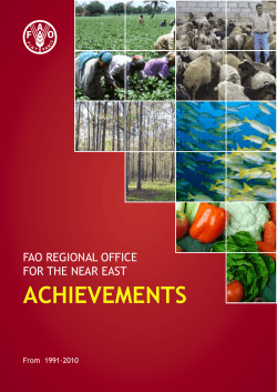 achievements - Food and Agriculture Organization of the United