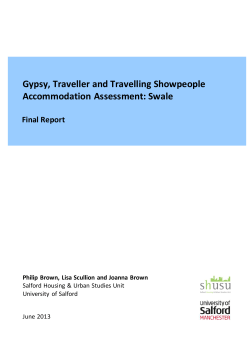 Gypsy, Traveller and Travelling Showpeople Pitch Assessment: Swale