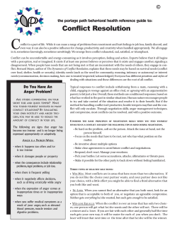 Conflict Resolution - Portage Path Behavioral Health
