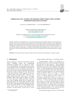 MODELLING DNA AND RNA SECONDARY - DML-PL