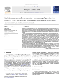 Analytica Chimica Acta Qualitative data analysis for an exploratory