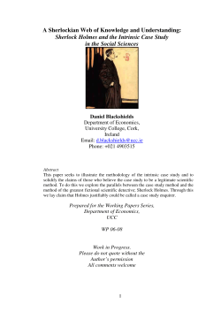 Sherlock Holmes and the Intrinsic Case Study in the Social