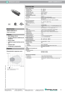 1 Ultrasonic sensor UB800-18GM40-E5-V1
