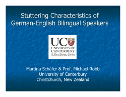 Stuttering Characteristics of German-English Bilingual