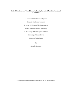 Role of Aluminum as a Toxic Element in Causing