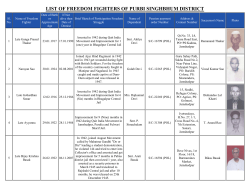 Freedom Fighter - Purbi Singhbhum