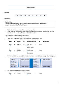 2.4 period 3 and their oxides