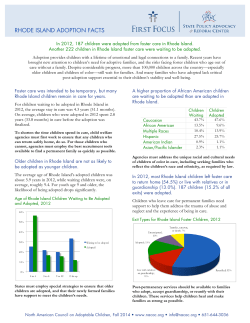 Rhode Island ADOPTION FACTS - North American Council on