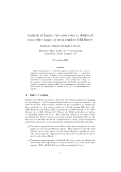 Analysis of family-wise error rates in statistical parametric mapping