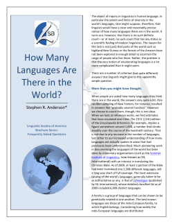 How Many Languages Are There in the World?