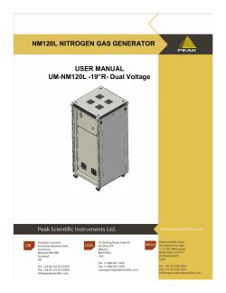 NM120L NITROGEN GAS GENERATOR USER MANUAL UM