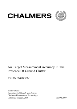 Air Target Measurement Accuracy In The Presence Of Ground Clutter