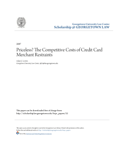Priceless? The Competitive Costs of Credit Card Merchant Restraints