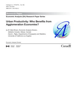 Urban Productivity: Who Benefits from