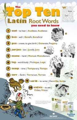 Top 10 Latin Roots Top 10 Latin Roots