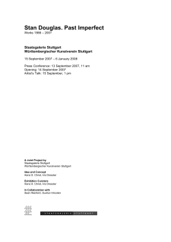 Stan Douglas. Past Imperfect - W&uuml;rttembergischer Kunstverein