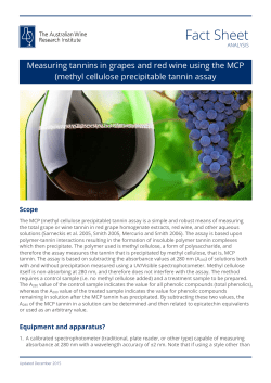 Measuring tannins in grapes and red wine using the MCP