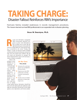 TAKING CHARGE - ARMA International