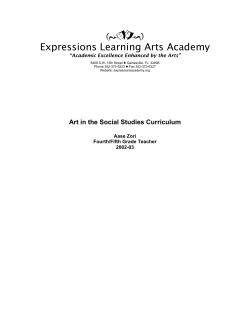 Arts in Social Studies - Expressions Learning Arts Academy