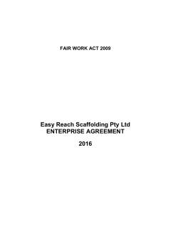 Easy Reach Scaffolding Pty Ltd ENTERPRISE AGREEMENT 2016