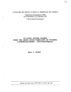 An early Eocene oilbird from the Green River Formation of Wyoming