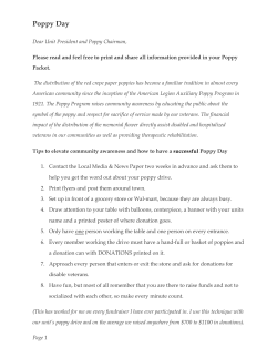 Poppy Day - American Legion Auxiliary Department of Colorado