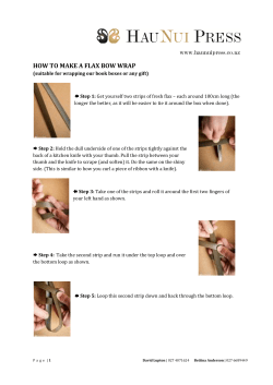 HOW TO MAKE A FLAX BOW WRAP