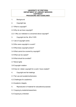 Copyright Policy - UP library