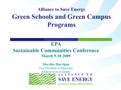 Alliance to Save Energy Green Schools and