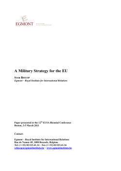 A Military Strategy for the EU