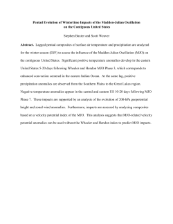 Pentad Evolution of Wintertime Impacts of the Madden