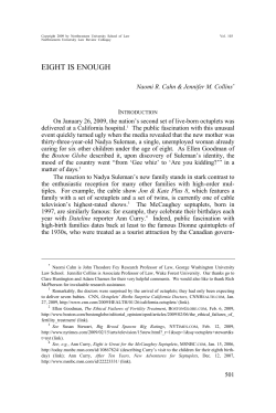 Eight Is Enough - Scholarly Commons