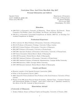 Curriculum Vitae: Jos&eacute;-V&acute;ıctor R&acute;ıos