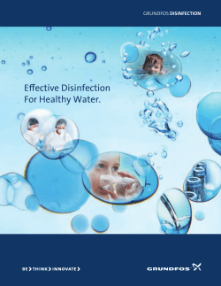 Effective Disinfection For Healthy Water.