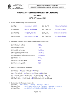 Solutions Tutorial 2