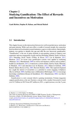 Studying Gamification: The Effect of Rewards and Incentives on