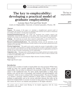 The key to employability - The University of Sheffield