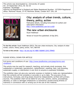 The new urban enclosures