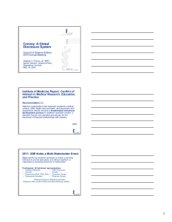 Convey: A Global Disclosure System