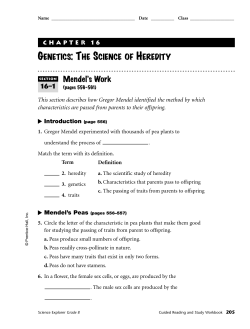 Ch. 16 Genetics: The Science of Heredity