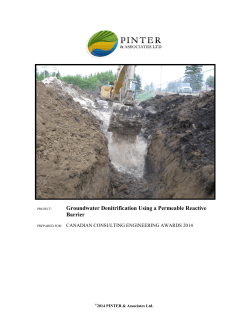 Groundwater Denitrification Using a Permeable Reactive Barrier