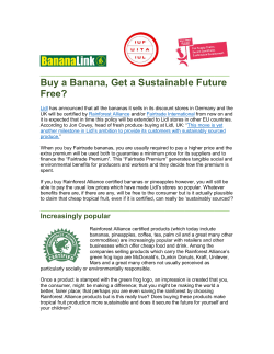 Buy a Banana, Get the Future Free