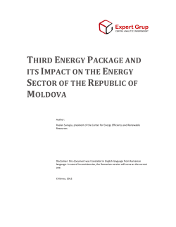 third energy package and its impact on the energy - Expert-Grup